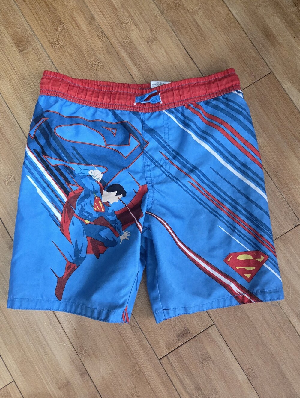 Superman Boys Swim Trunks - Blue & Red